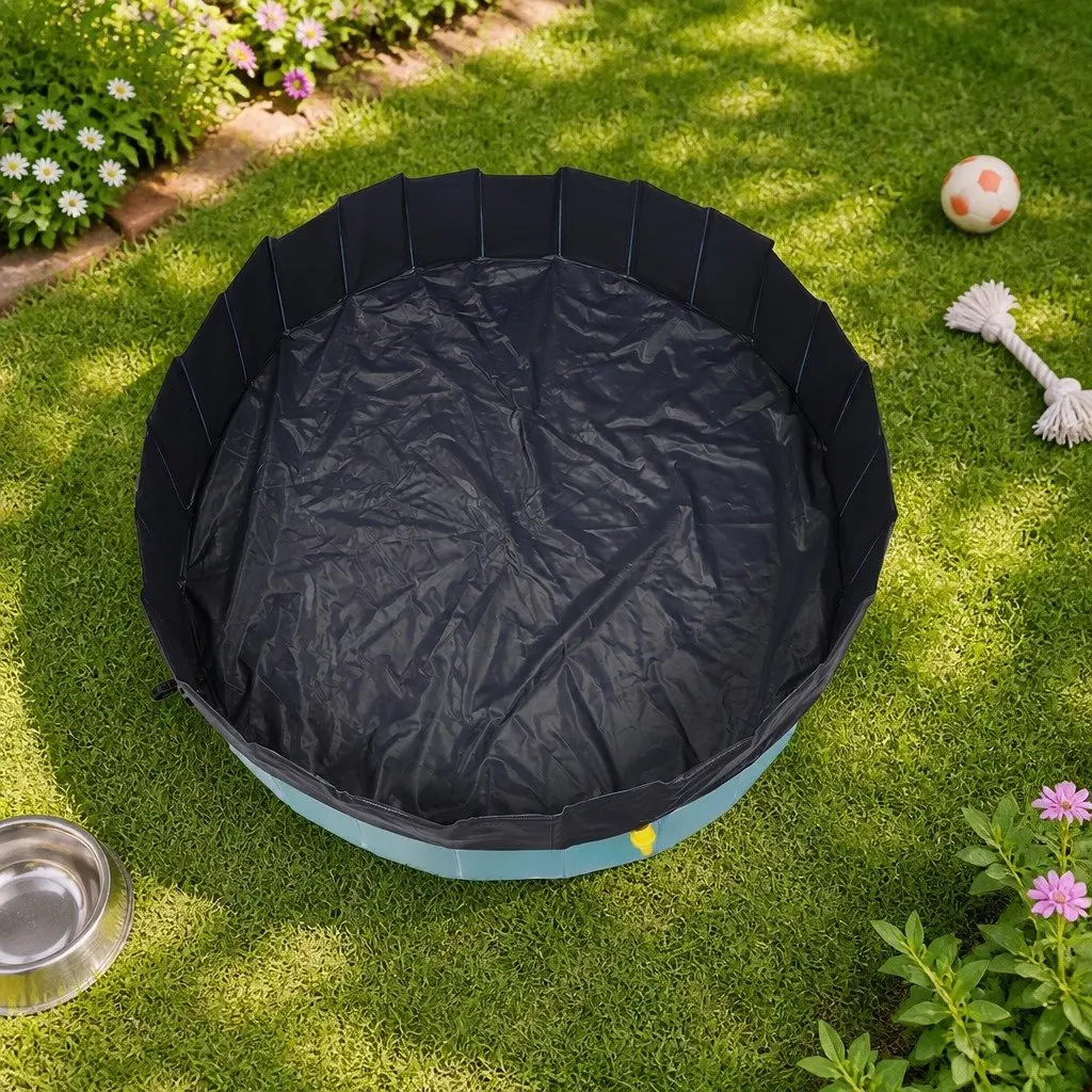 Folding Dog Swimming Pool Portable Pet Bath Fountain Sprinkler Interactive Play