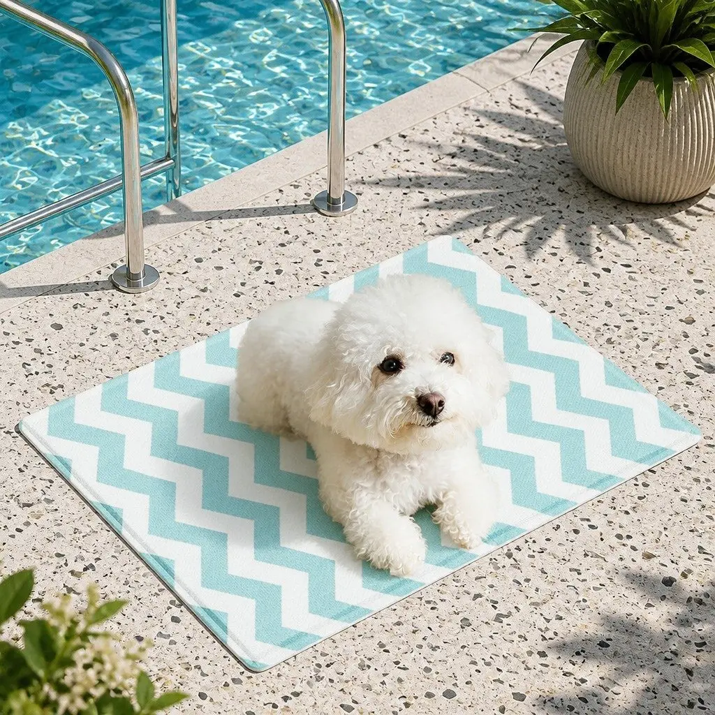 Blue Portable Pet Cooling Mat