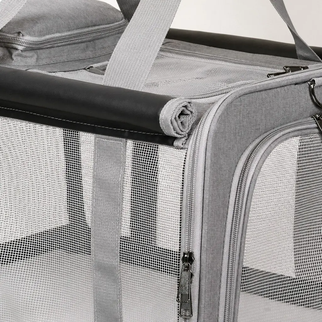 Pet Soft Carrier Bag M Size Portable Dog Cat Travel Crate Foldable Shoulder