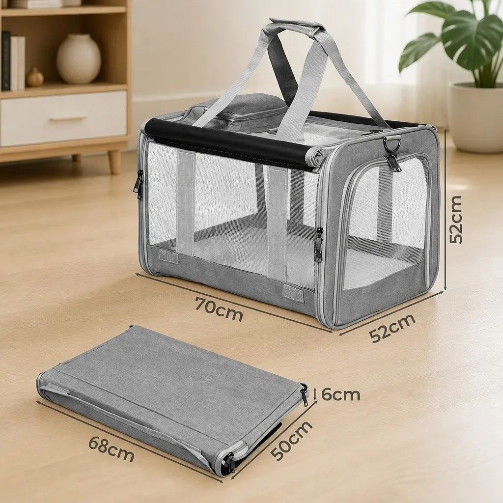 Pet Carrier Bag for Dogs and Cats Portable Foldable Mesh XL Size