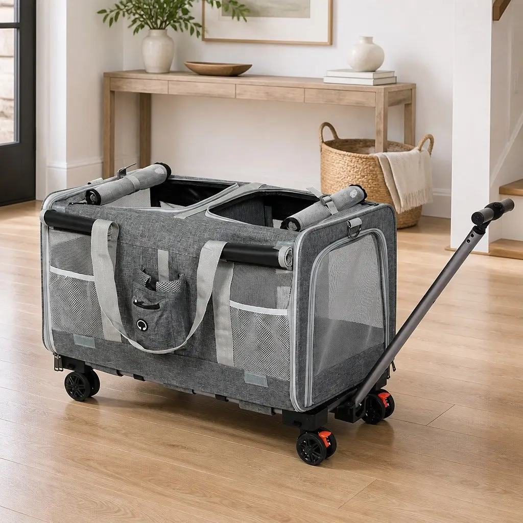 4 Wheel Portable Pet Carrier