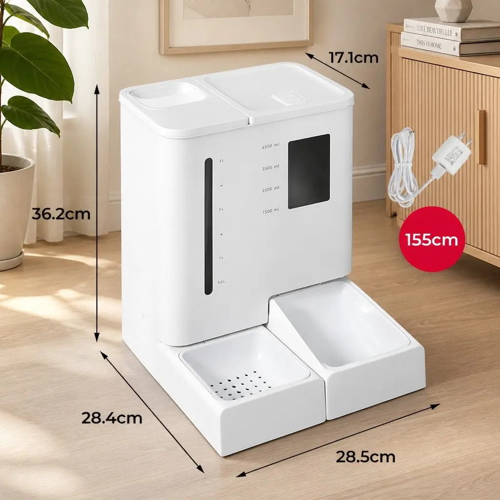 Automatic Pet Feeder and Water Dispenser