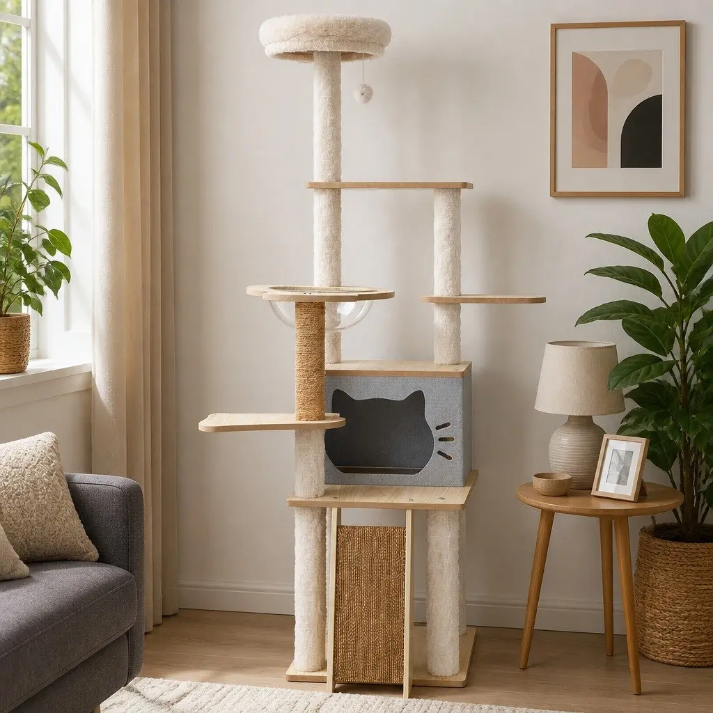 Cat Tree Tower for Cats 160cm Large Multi-Level Condo House Scratching Post Climbing