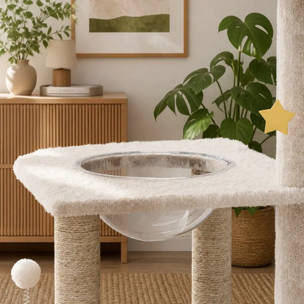 Cat Tree Tower Large Scratcher Condo House 172cm Multi-Level Climbing Platform