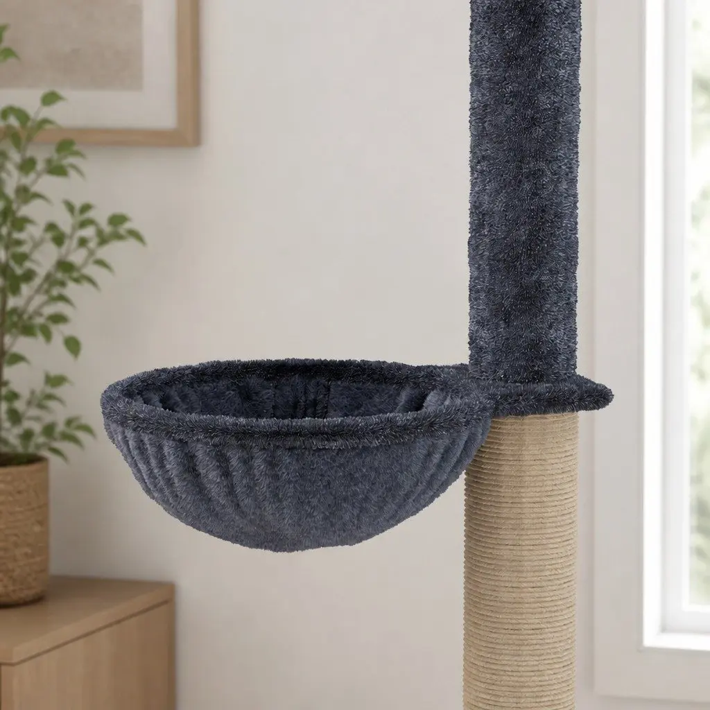 Cat Tree Scratching Post Hammock Condo Multi-Level for Cats 230 to 275 cm