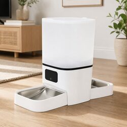 Automatic Pet Feeder 6L Double Bowl WiFi App Control Smart Dry Food Dispenser