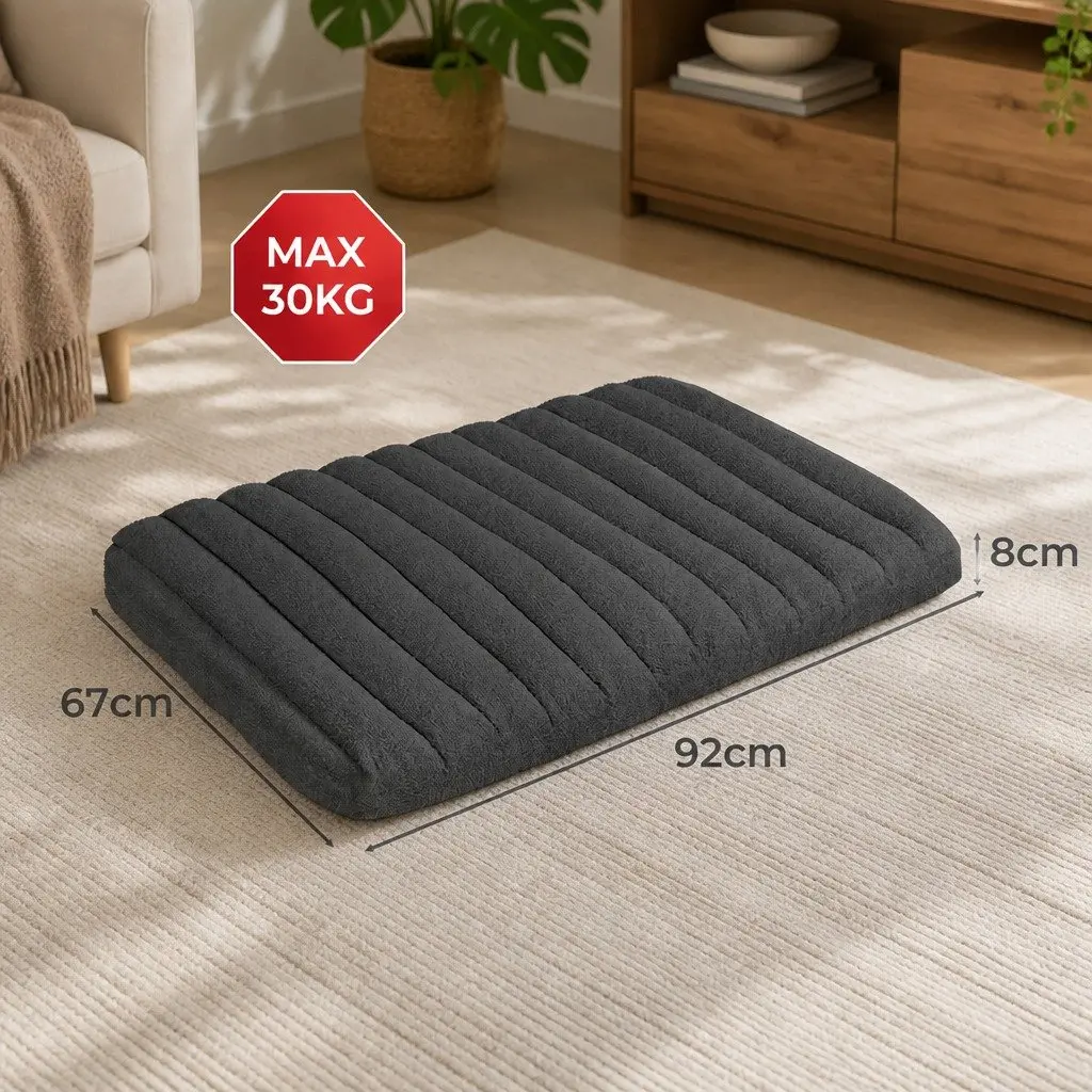 Orthopedic Dog Bed Large L Size Removable Washable Cover Sherpa Plush Grey Pet