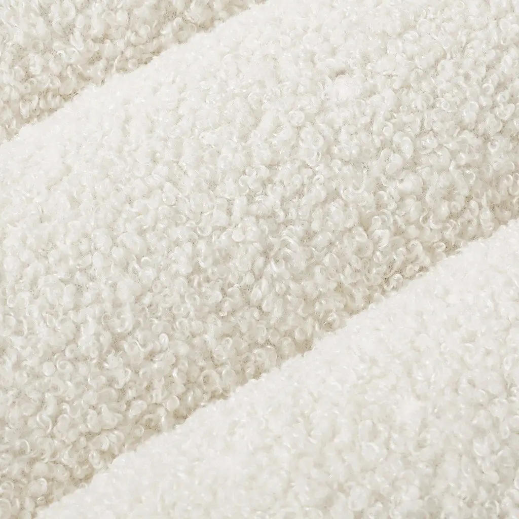 Orthopedic Dog Bed Small Size Sherpa Plush Removable Washable Cover White Pet