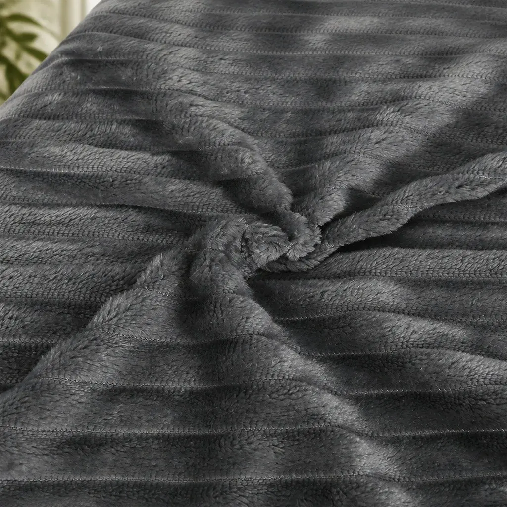 Orthopedic Dog Bed XL for Pets Grey Corduroy Removable Washable Cover Waterproof