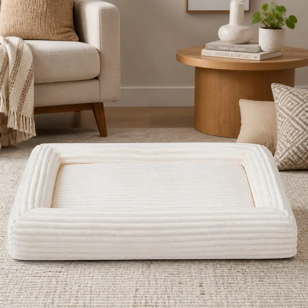 Orthopedic Dog Bed XL Egg Crate Foam Pet Sleeping Mat Removable Washable Cover