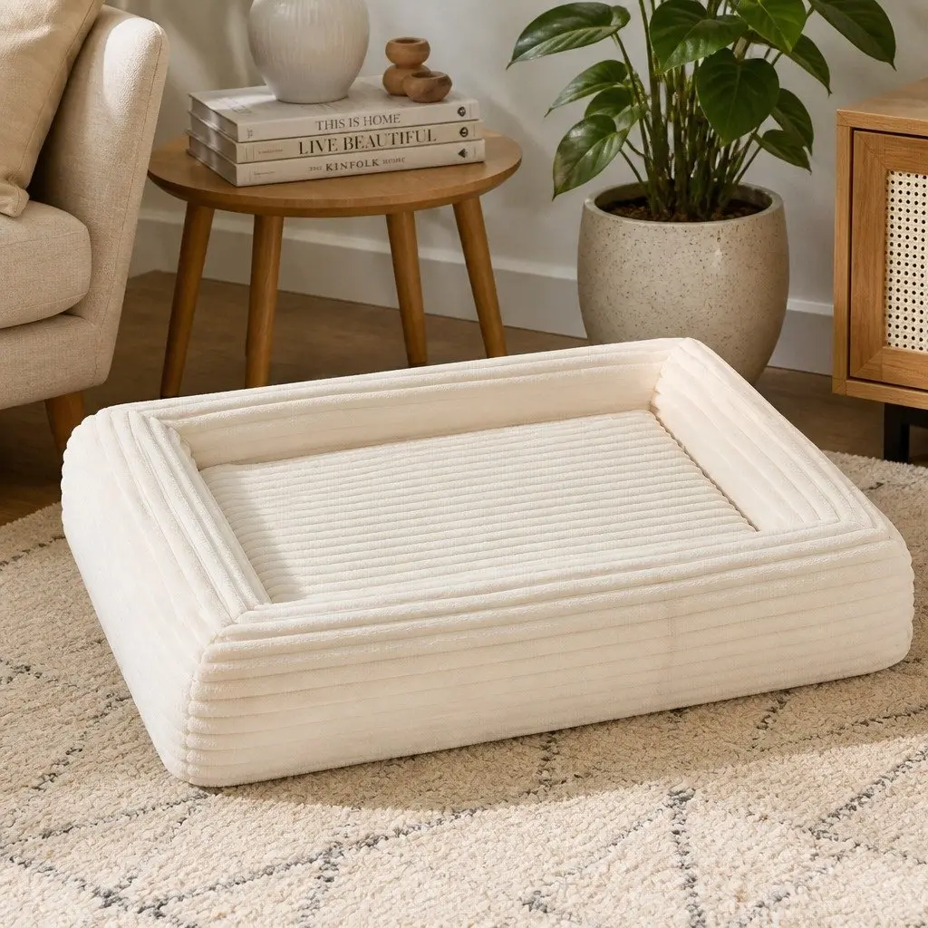 Orthopedic Dog Bed XL Egg Crate Foam Pet Sleeping Mat Removable Washable Cover