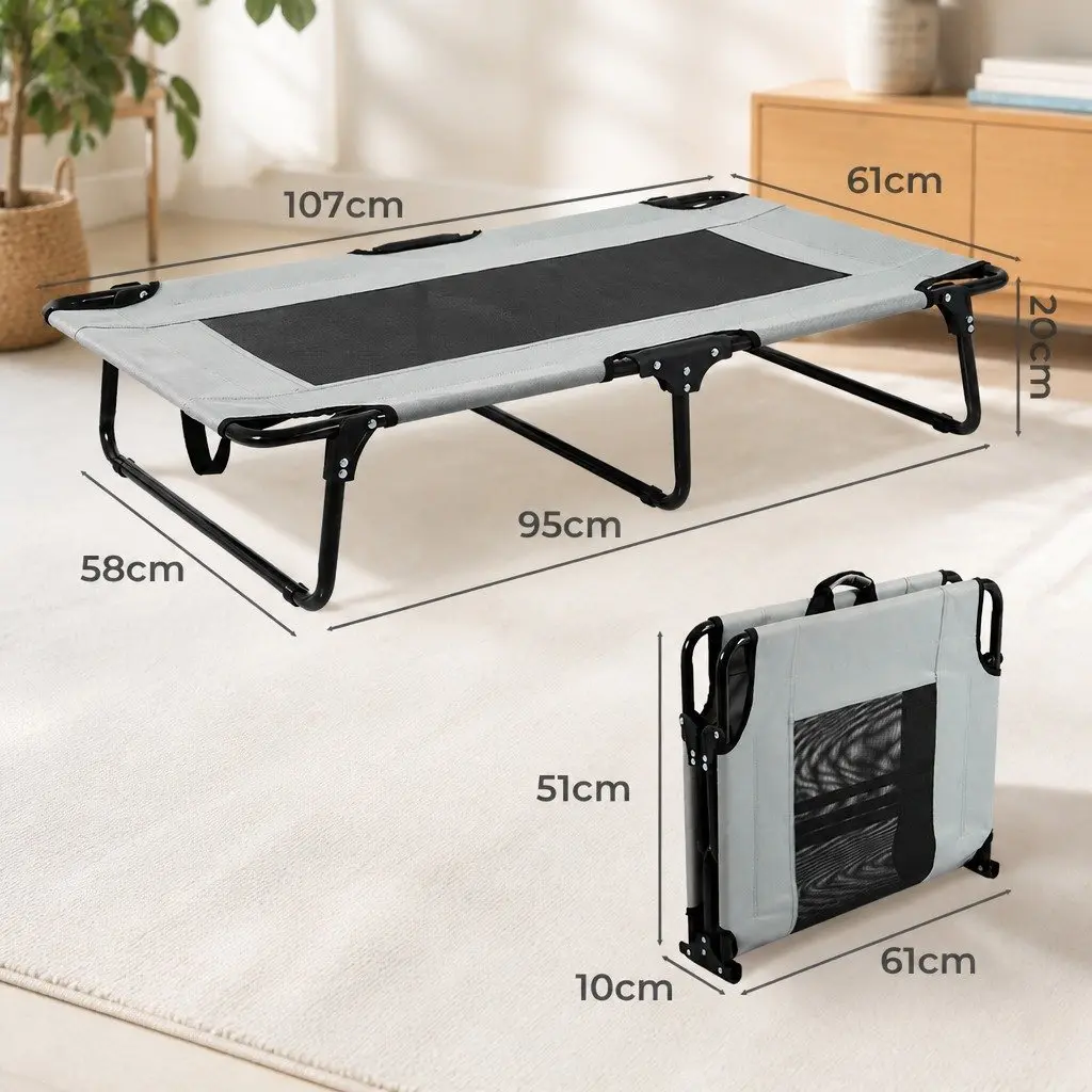 Elevated Pet Bed Large Raised Dog Trampoline Foldable Cooling Outdoor Indoor