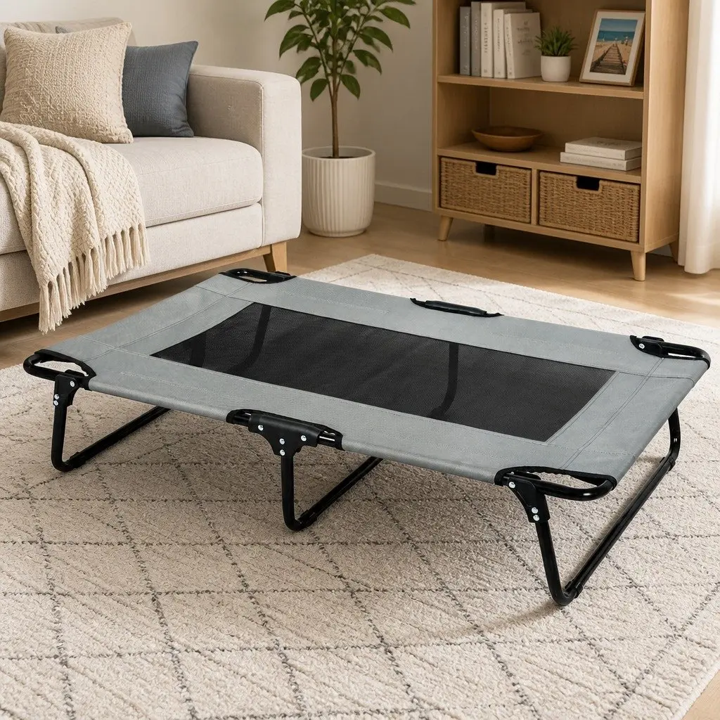 Elevated Pet Bed Dog Raised Trampoline Foldable Medium Size Cooling Portable