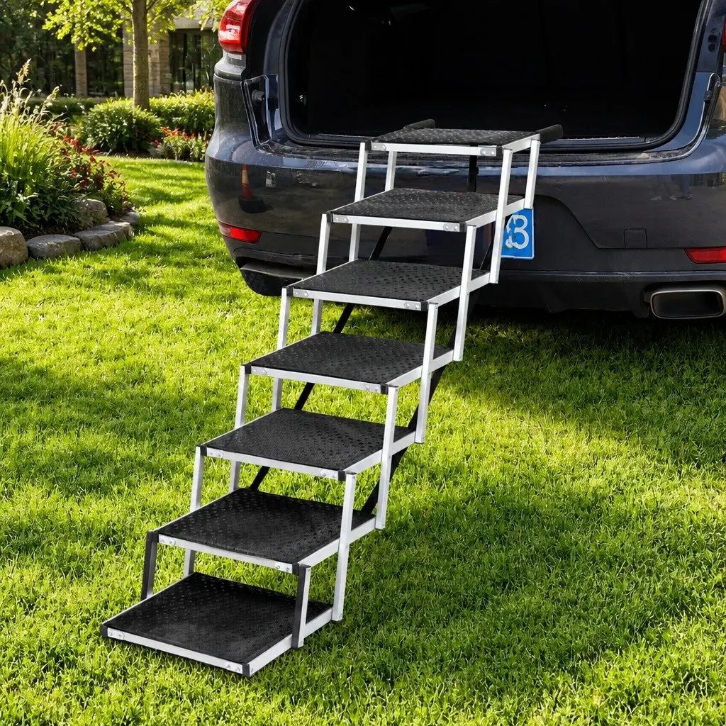 Pet Ramp Foldable Dog Stairs Car SUV Travel Step Adjustable Height Indoor
