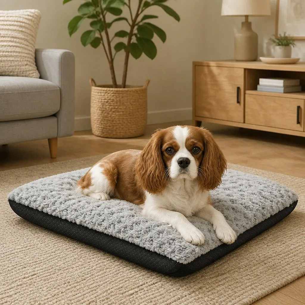 Dog Bed for Pets Soft Plush Mattress Joint Support Machine Washable 60cm x 45cm
