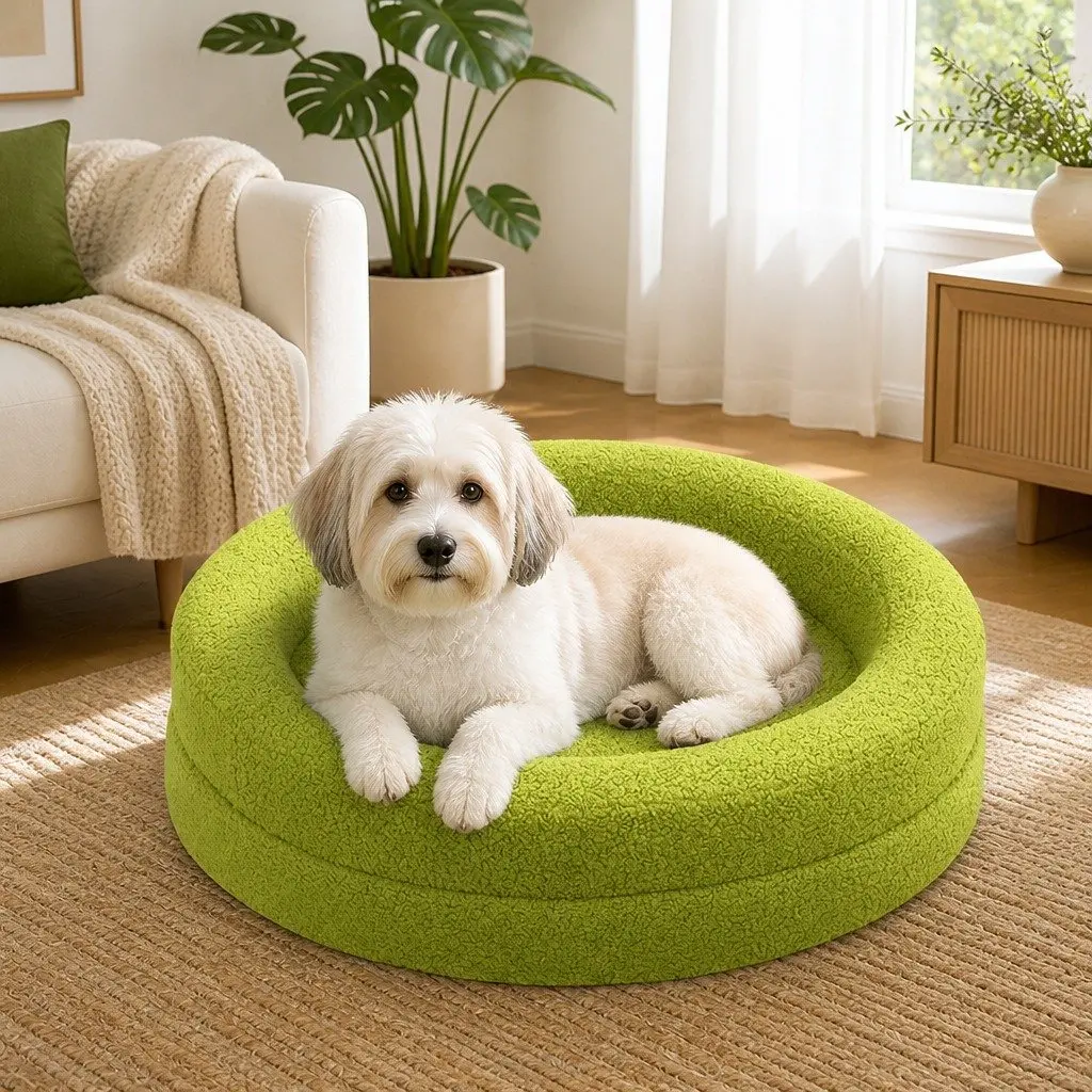 Orthopedic Memory Foam Dog Bed for Calming Use 78cm x 78cm x 20cm