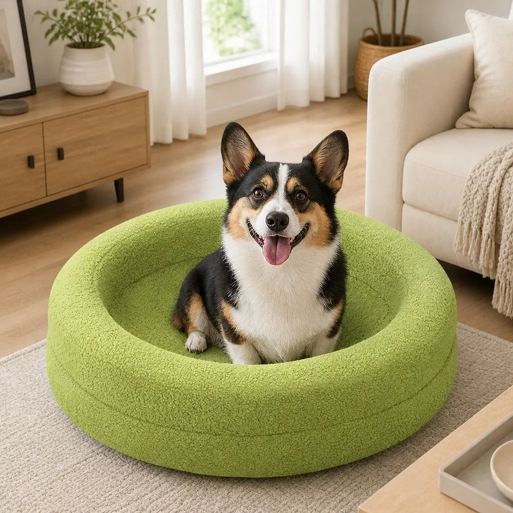 Orthopedic Memory Foam Dog Bed for Calming Use 78cm x 78cm x 20cm