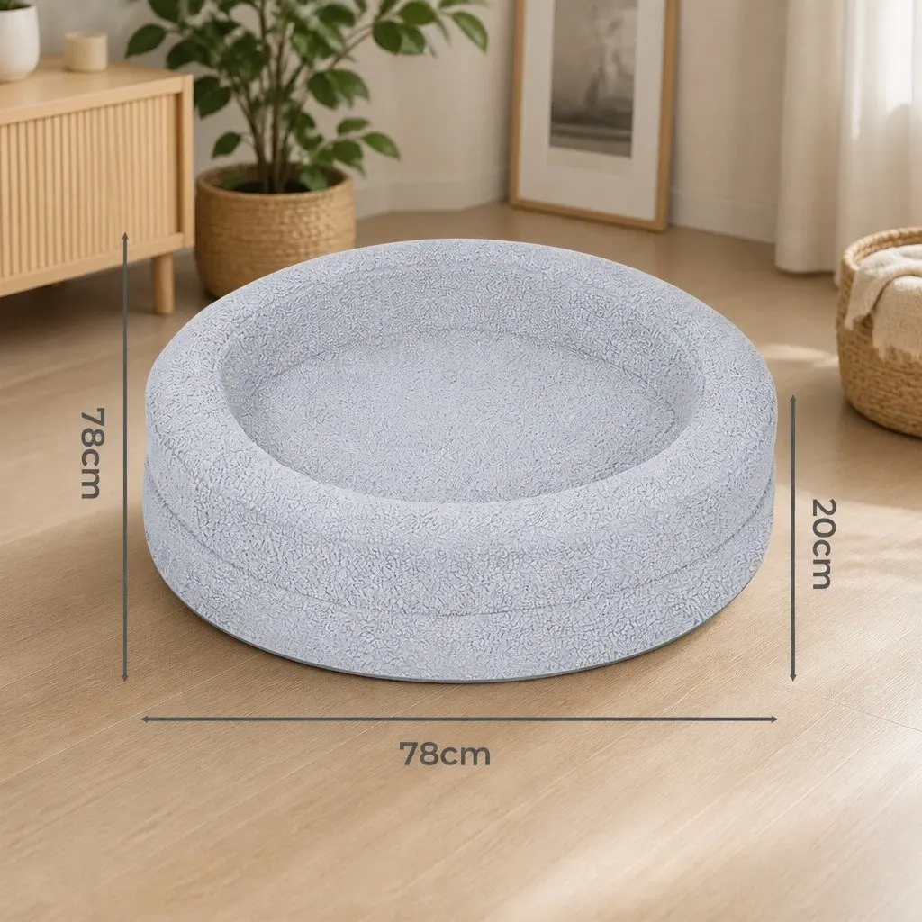 Orthopedic Memory Foam Dog Bed for Calming Nest Use 78cm x 78cm x 20cm