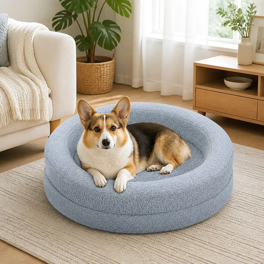 Orthopedic Memory Foam Dog Bed for Calming Nest Use 78cm x 78cm x 20cm