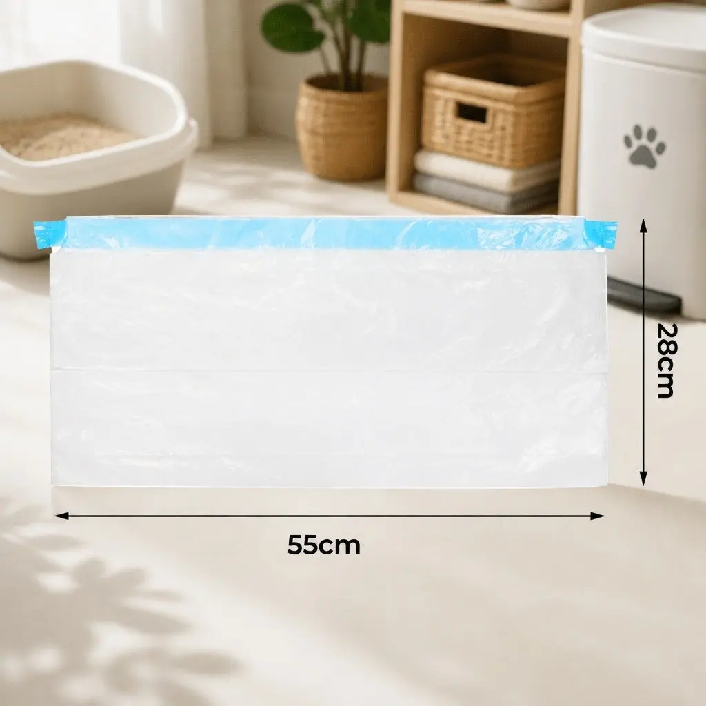Waste Bag 6 Rolls 120Pcs Disposable Pet Litter Box Garbage Bags Tear Off