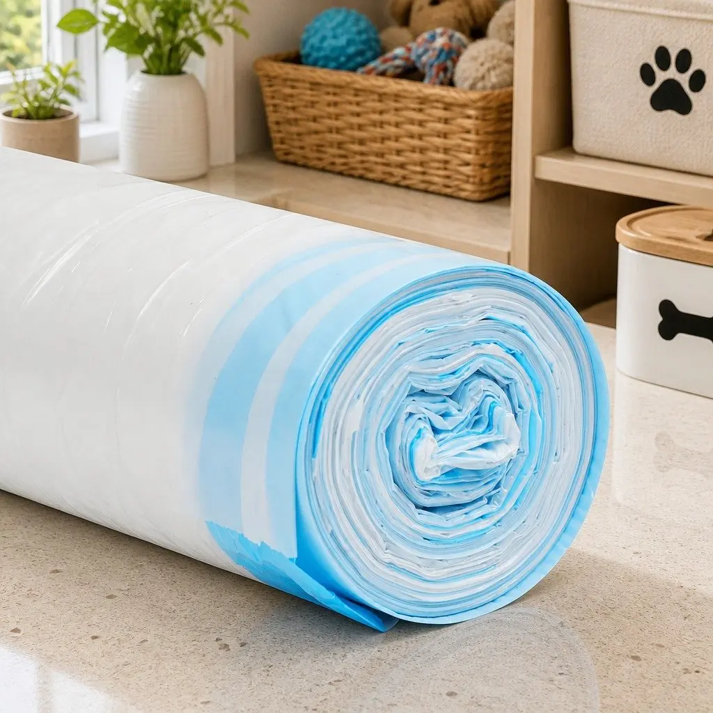Waste Bag 6 Rolls 120Pcs Disposable Pet Litter Box Garbage Bags Tear Off