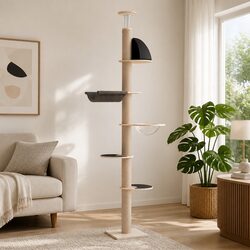 Cat Tree Tower with 6 Levels and Durable Construction
