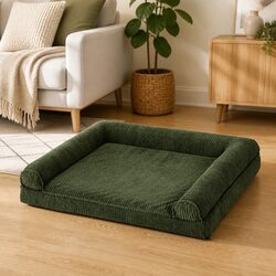 Dog Bed Pet Mat Orthopedic Foam Cushion Non-Slip Indoor Sofa Bolster Support