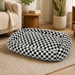 Dog Bed Specs: 130cm L x 110cm W, Soft Plush with Washable Cover