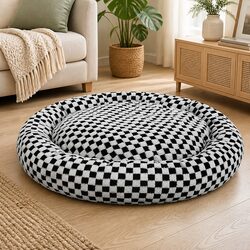 High-Quality Circular Plush Dog Bed - 80cm