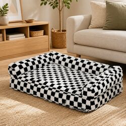 Orthopedic Dog Bed Memory Foam Pet Mattress Mat Sofa Style Washable Cover