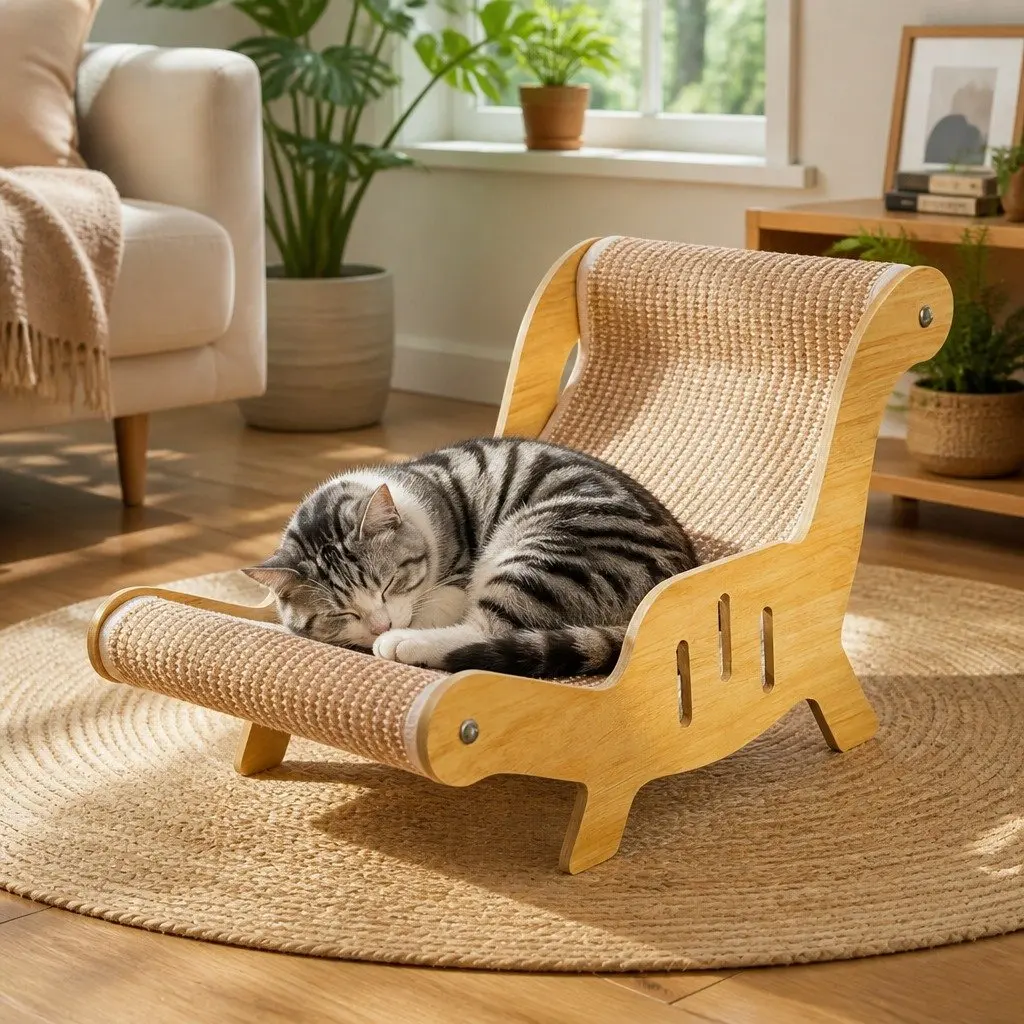 Cat Scratcher Bed Lounge Chair Indoor Furniture 48cm L x 31cm W x 31cm H