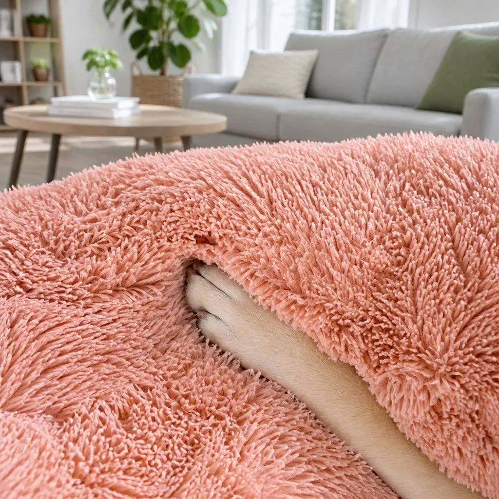 Round Dog Bed for Pets M 70cm Pink