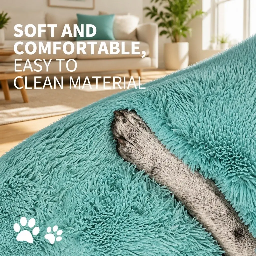 Round Dog Bed for Pets 100cm Green