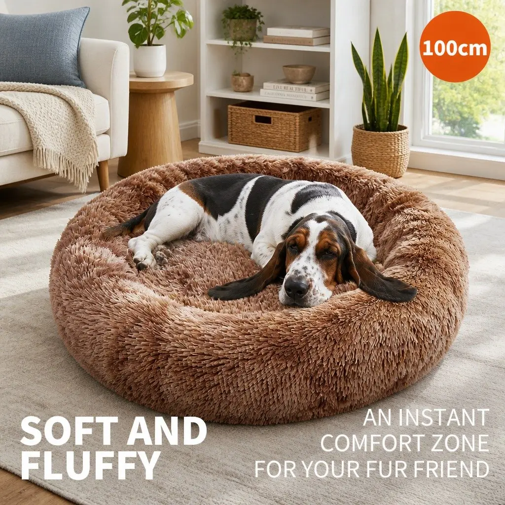 Round Pet Calming Bed