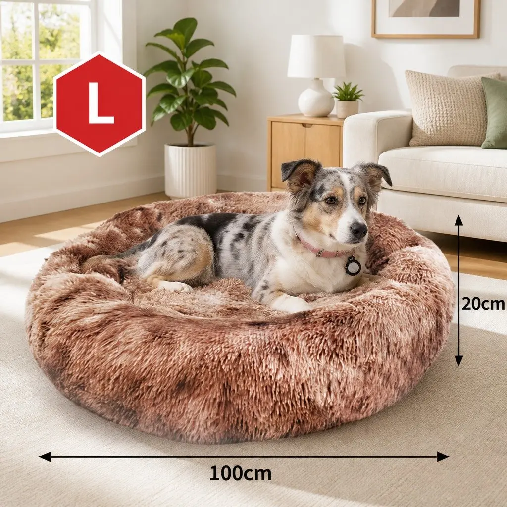 Round Pet Calming Bed
