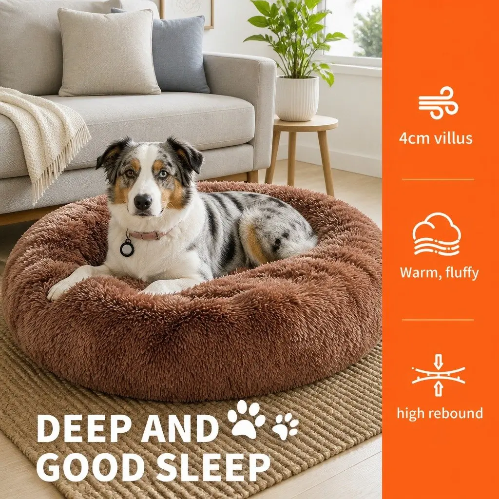 Round Pet Calming Bed