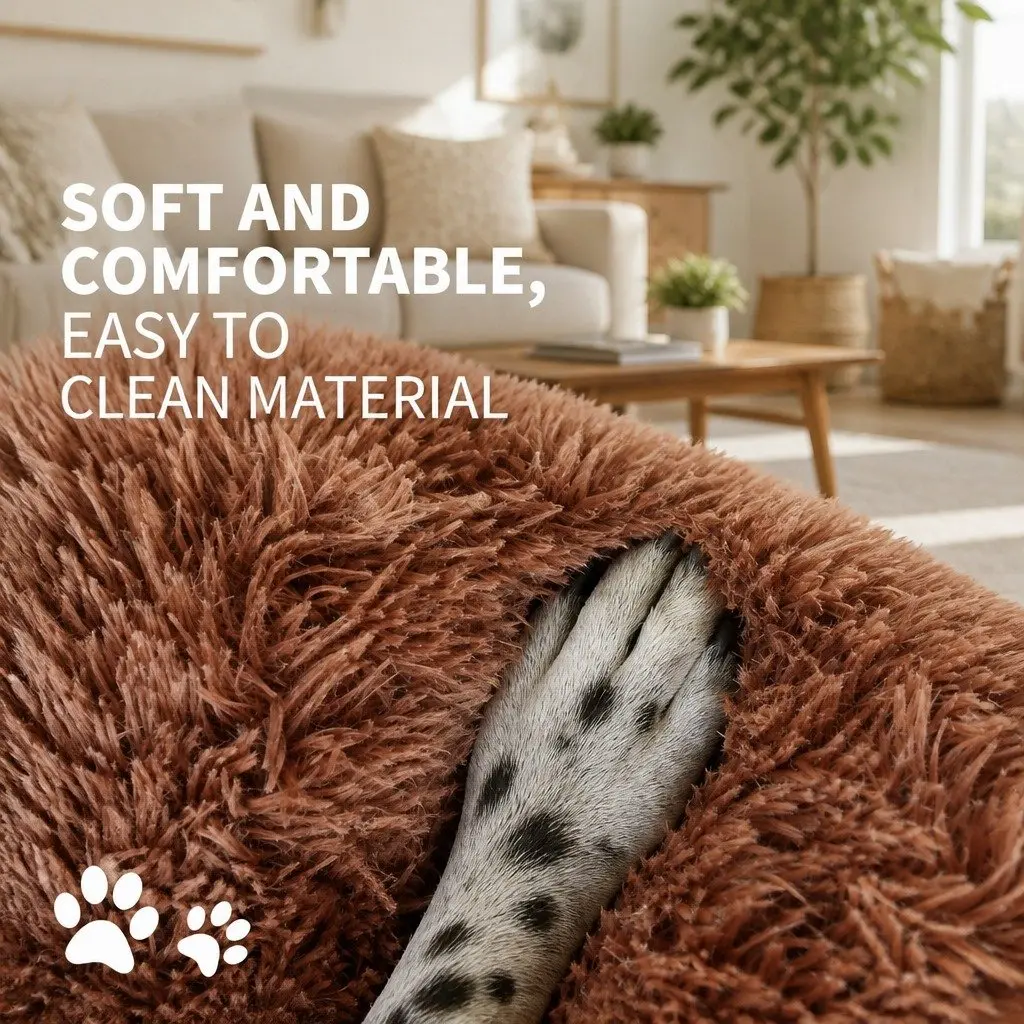 Round Pet Calming Bed