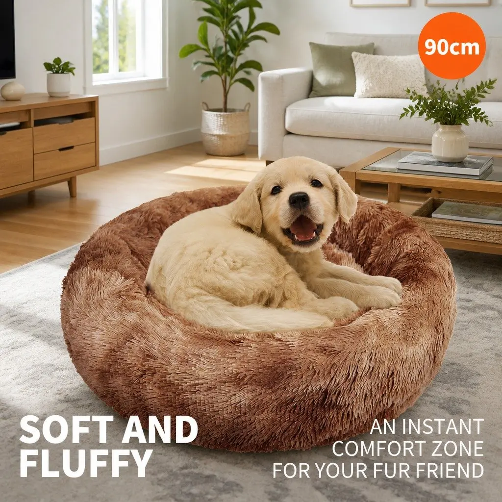Plush Round Pet Bed for Pets