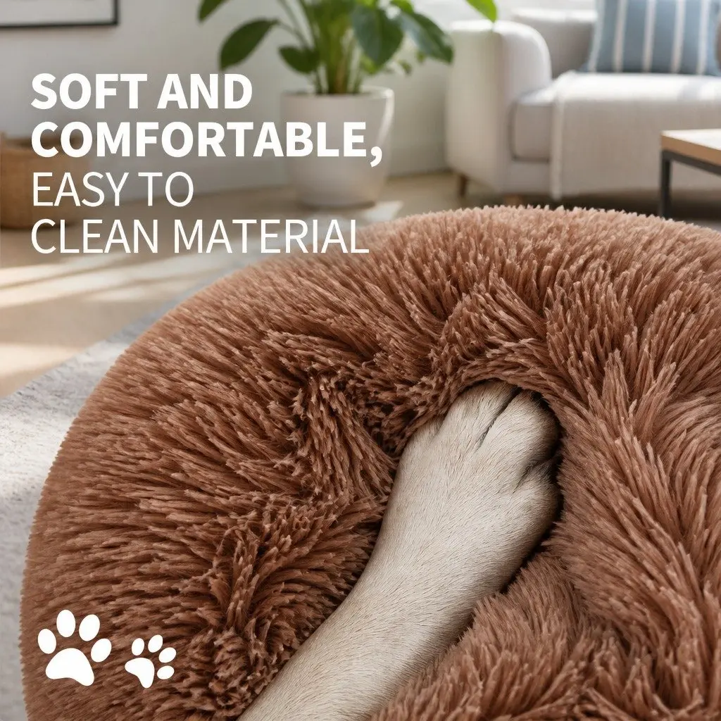 Plush Round Pet Bed for Pets