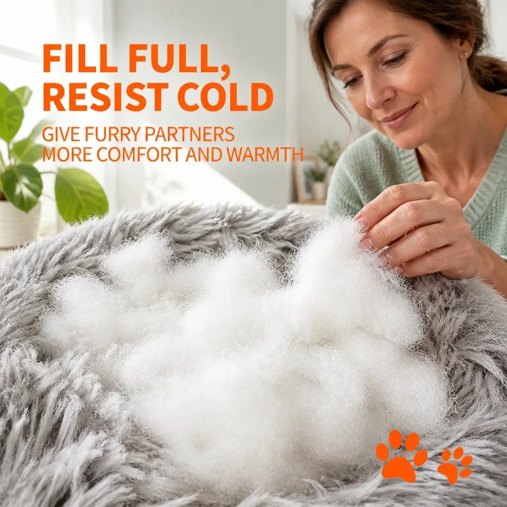 Plush Round Pet Bed for Pets