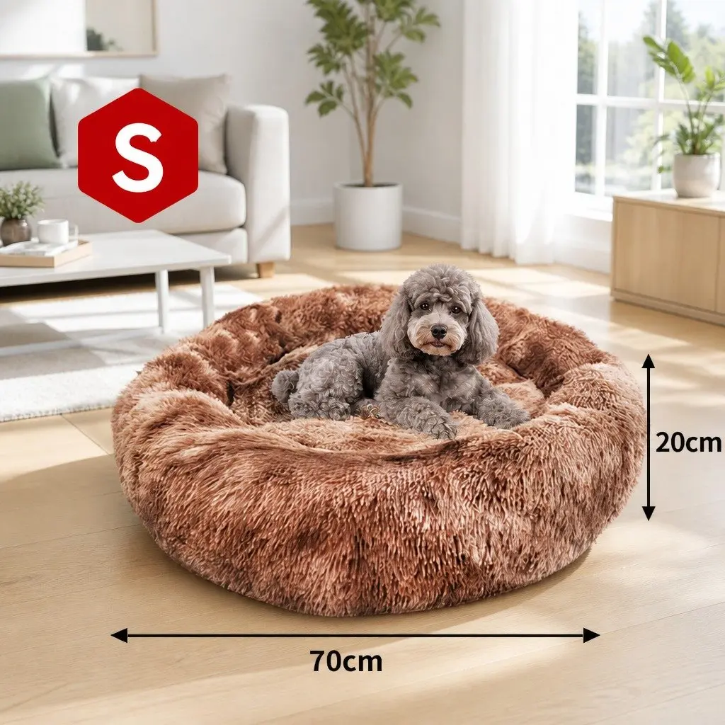 Round Pet Bed for Dogs 70cm