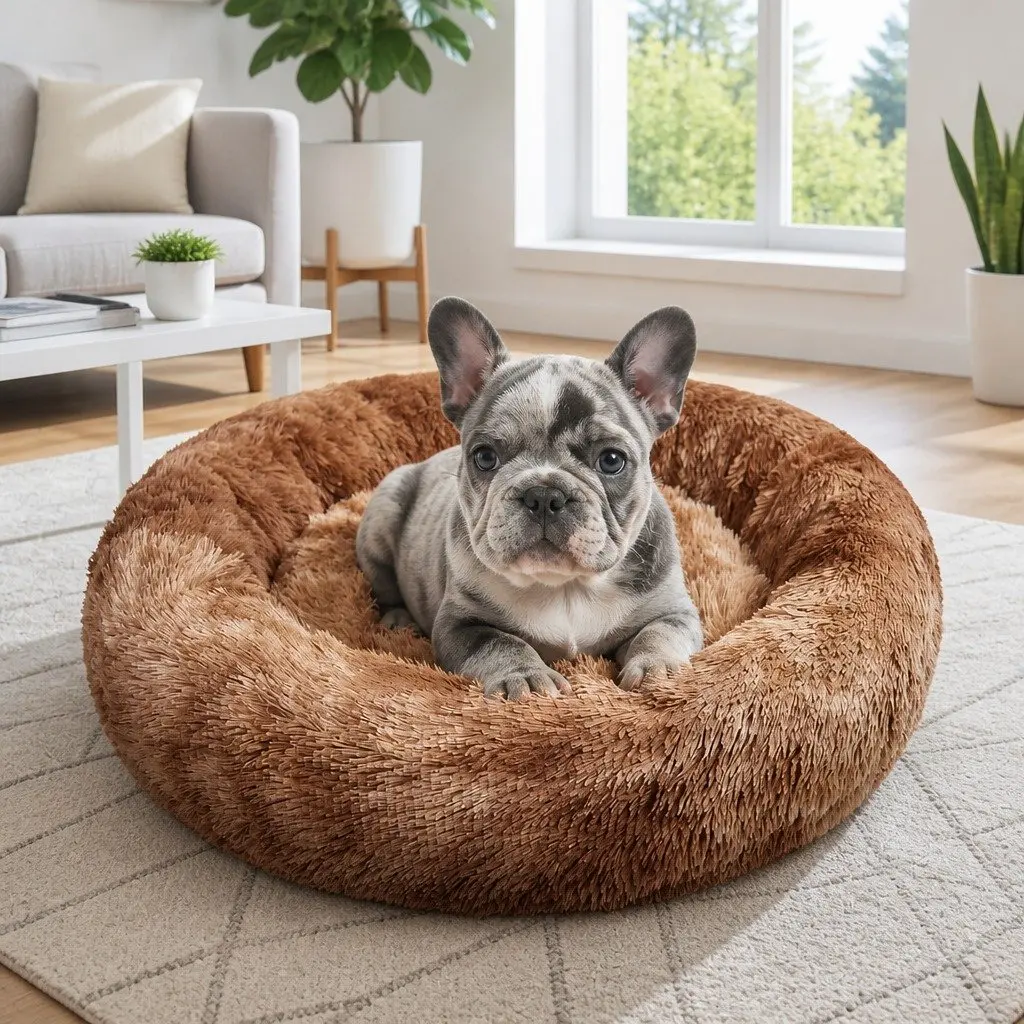 Round Pet Bed for Dogs 70cm