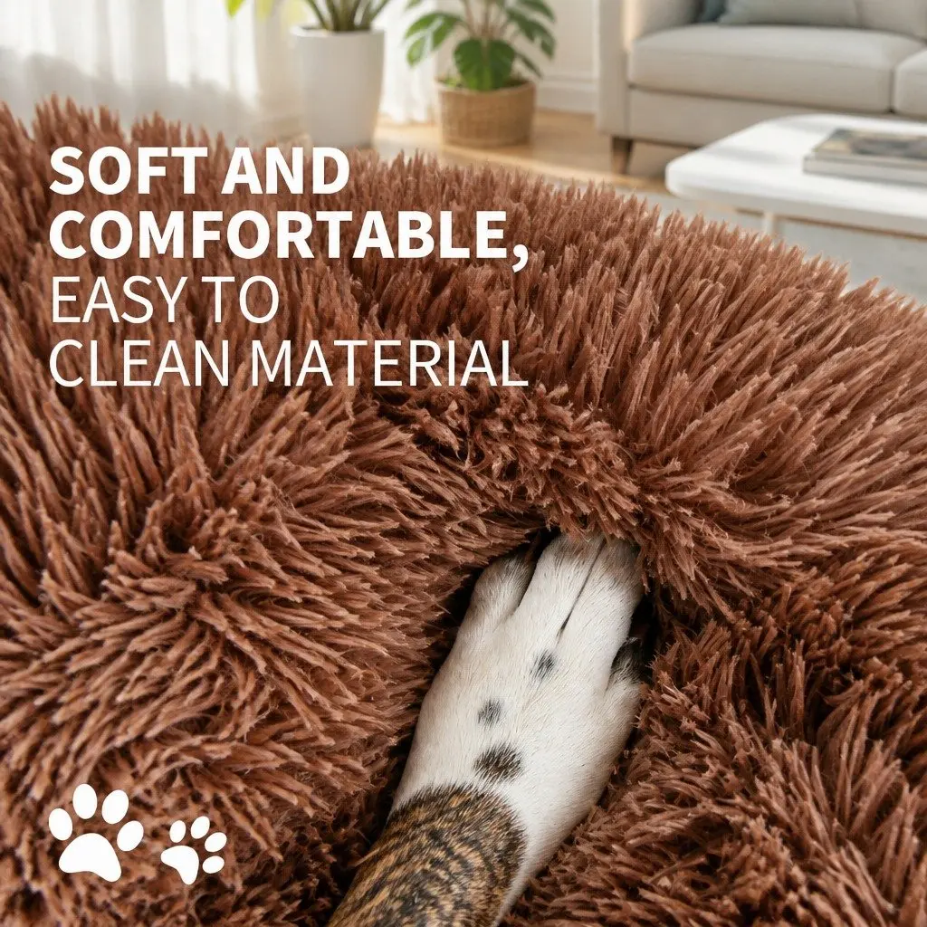 Round Pet Bed for Dogs 70cm