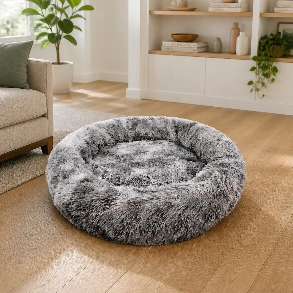 Extra Large Pet Bed for Dogs and Cats 100cm Round Washable Comfy