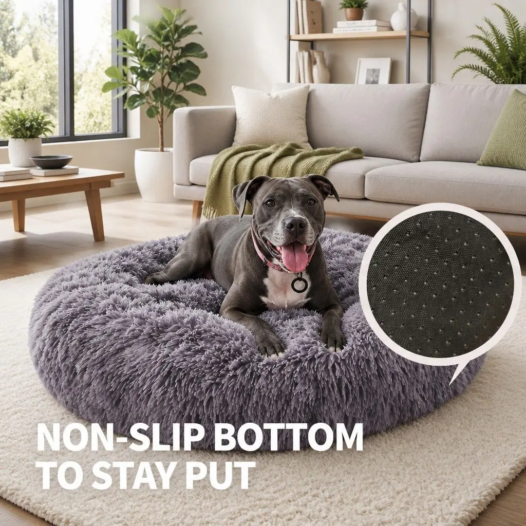 Extra Large Pet Bed for Dogs and Cats 100cm Round Washable Comfy