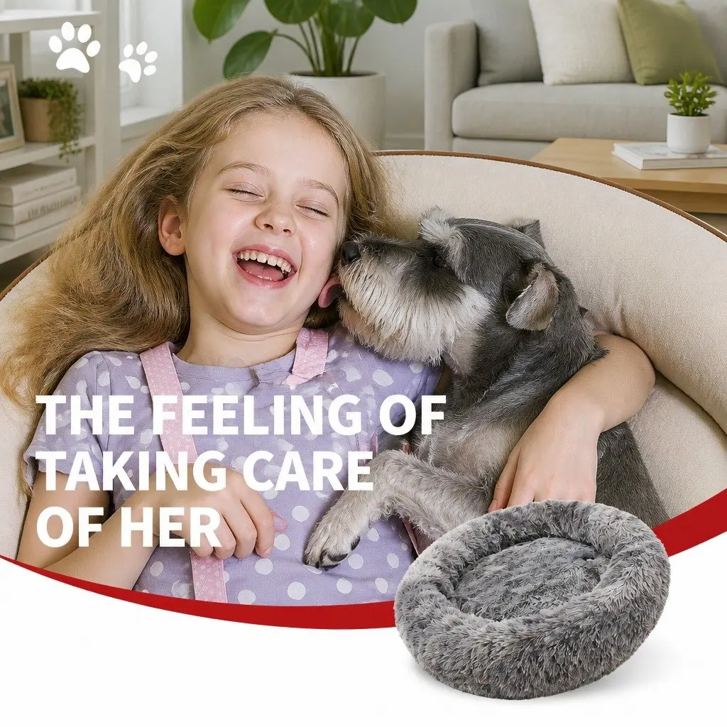 Extra Large Pet Bed for Dogs and Cats 100cm Round Washable Comfy