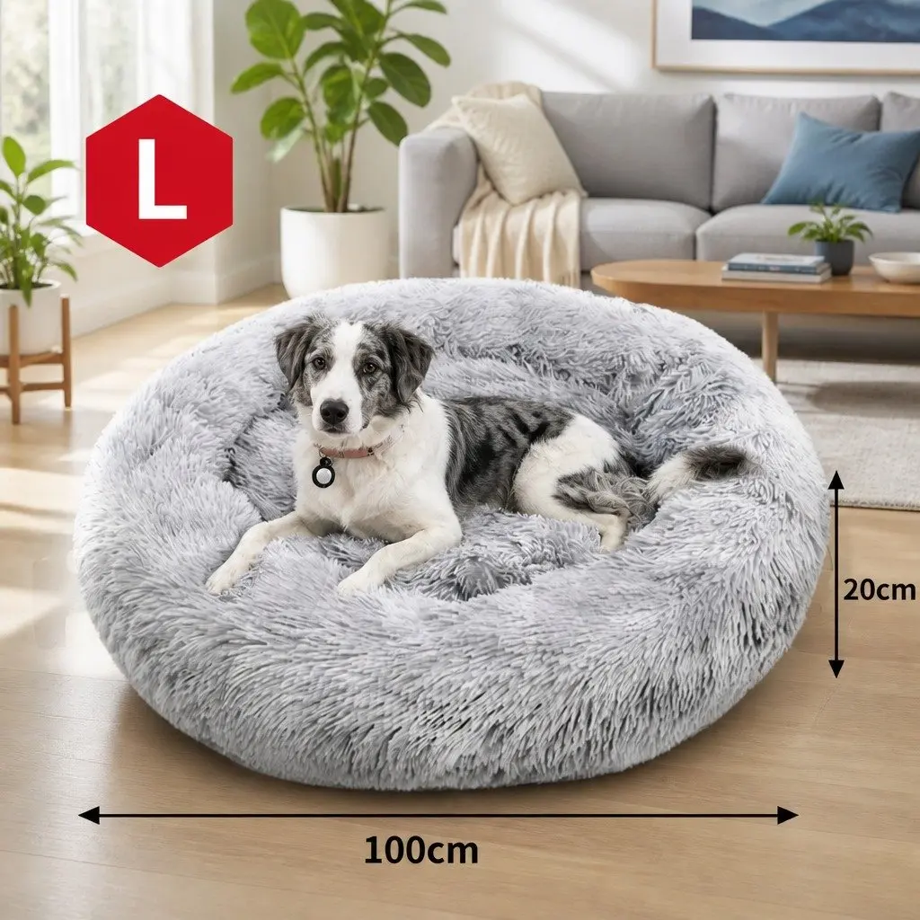 Plush Round Pet Bed