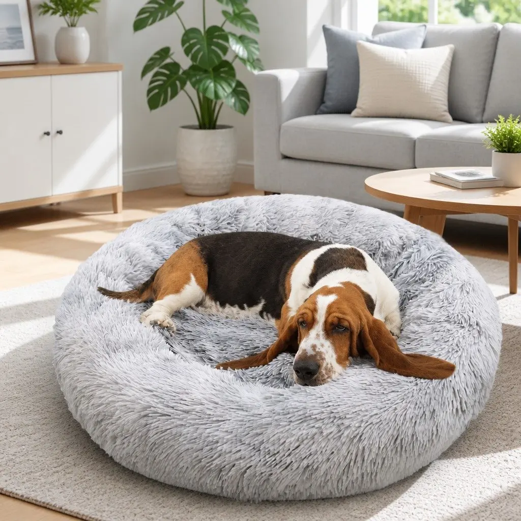 Plush Round Pet Bed