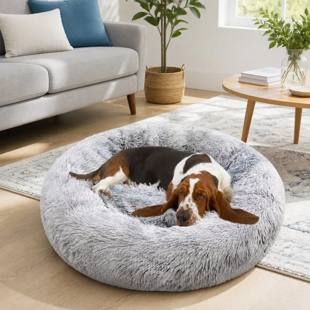 Plush Round Pet Bed