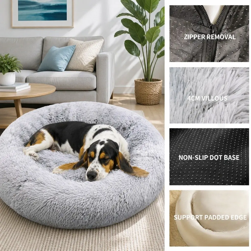 Plush Round Pet Bed